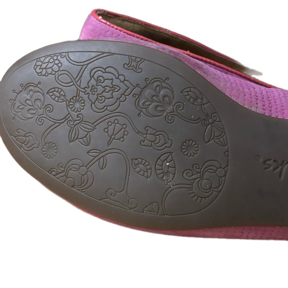 Clarks Artisan Tige De Cuir Loafers Suede Flats Circa 2013 Pink Excellent Size 7 - Picture 6 of 8
